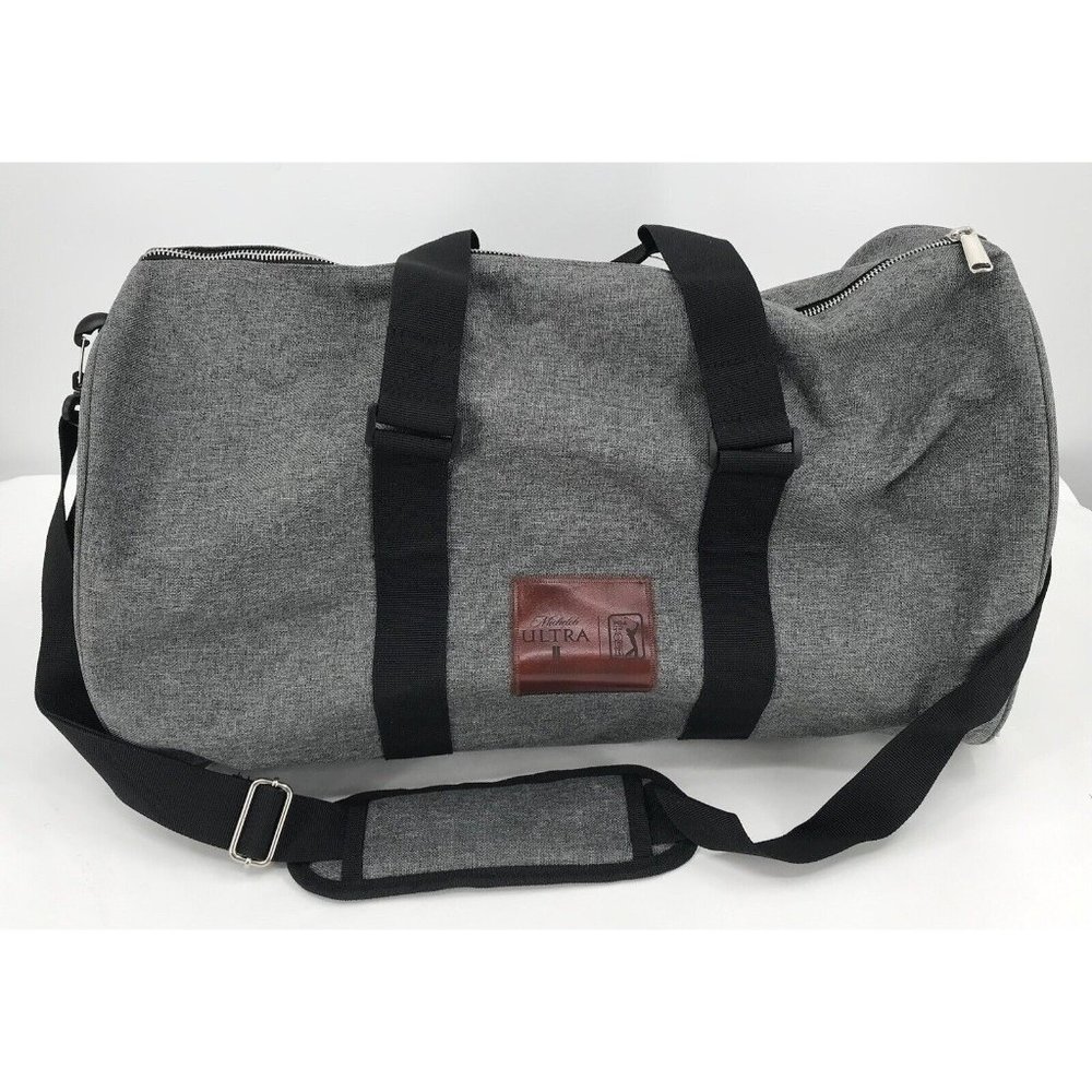 Michelob‎ Ultra Duffle Duffel Bag Gray Black Travel Gym Day Weekend